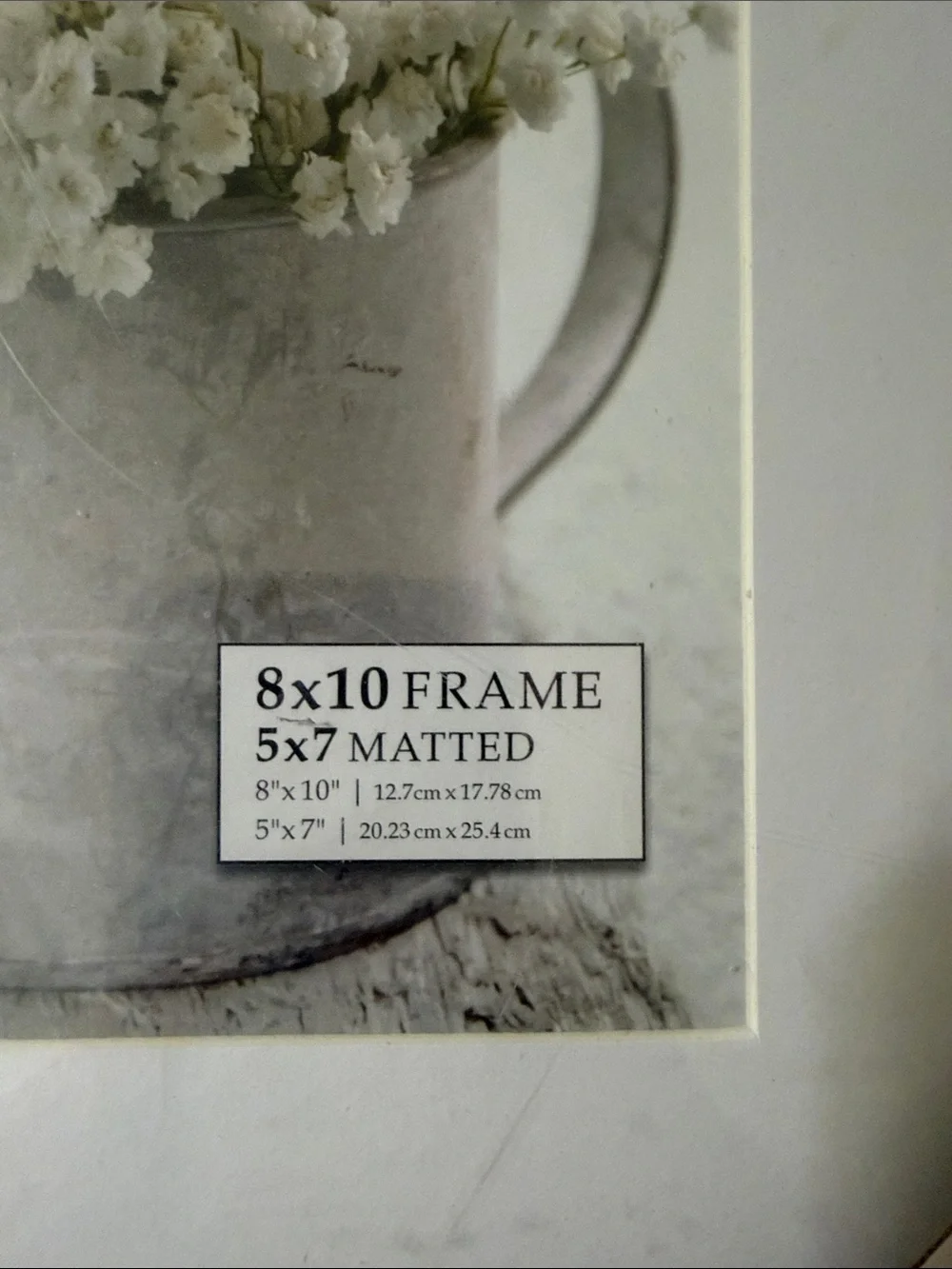 Brown White 8 x 10 Frame Matted 5 x 7 inches